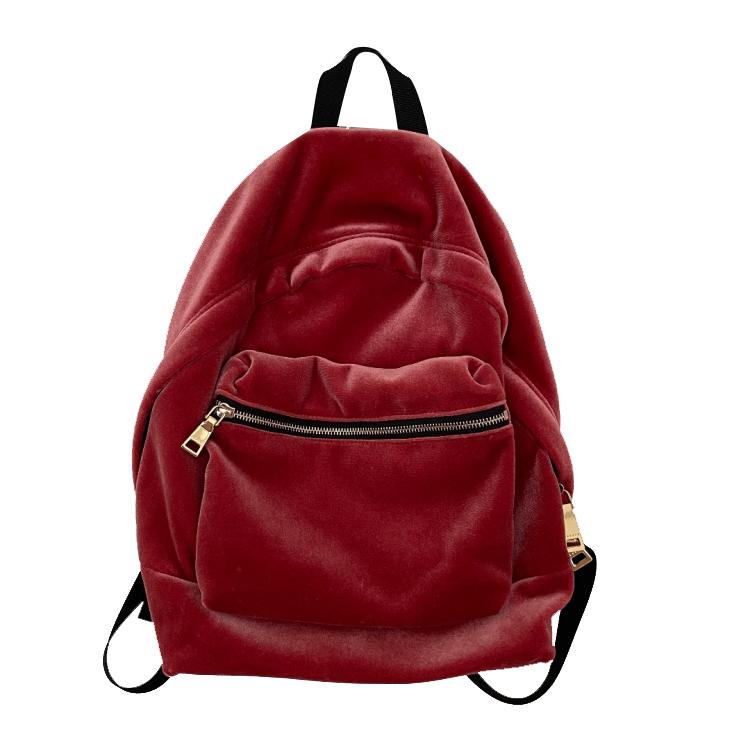 Sandro Sac à dos en velours rouge