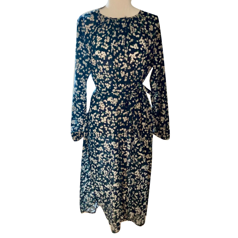 J.Crew Tie-waist tunic dress in little blooms
