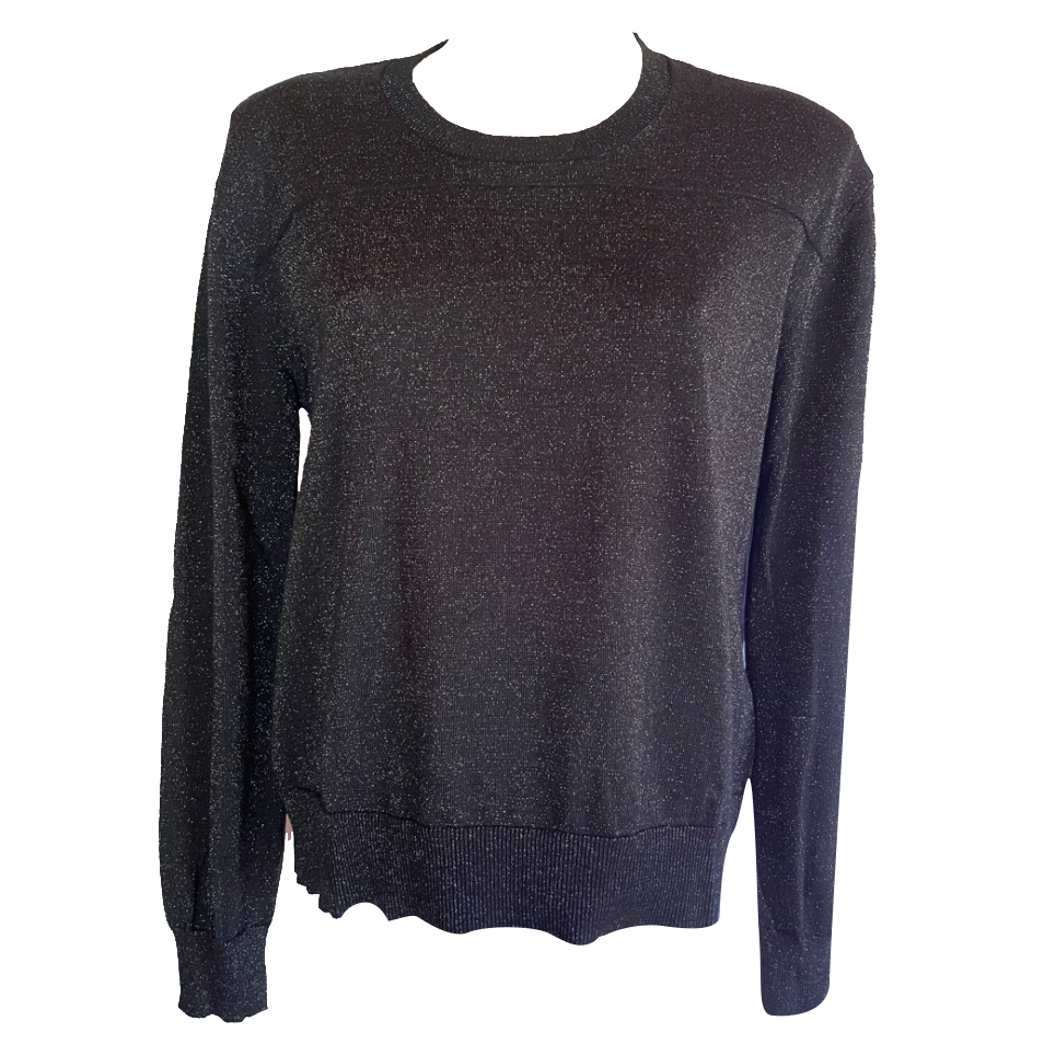 Equipment Metallischer Pullover aus einer Wollmischung