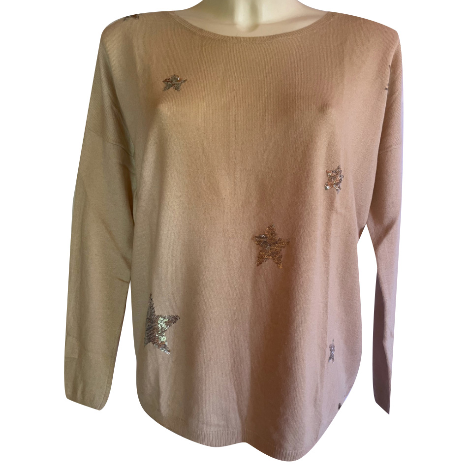 Des Petits Hauts Silver star angora &wool-blend sweater