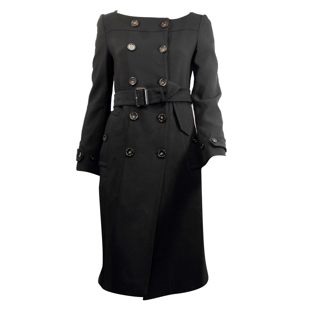 Burberry Prorsum Black Lim. Ed. Collection Raffia Trench Coat