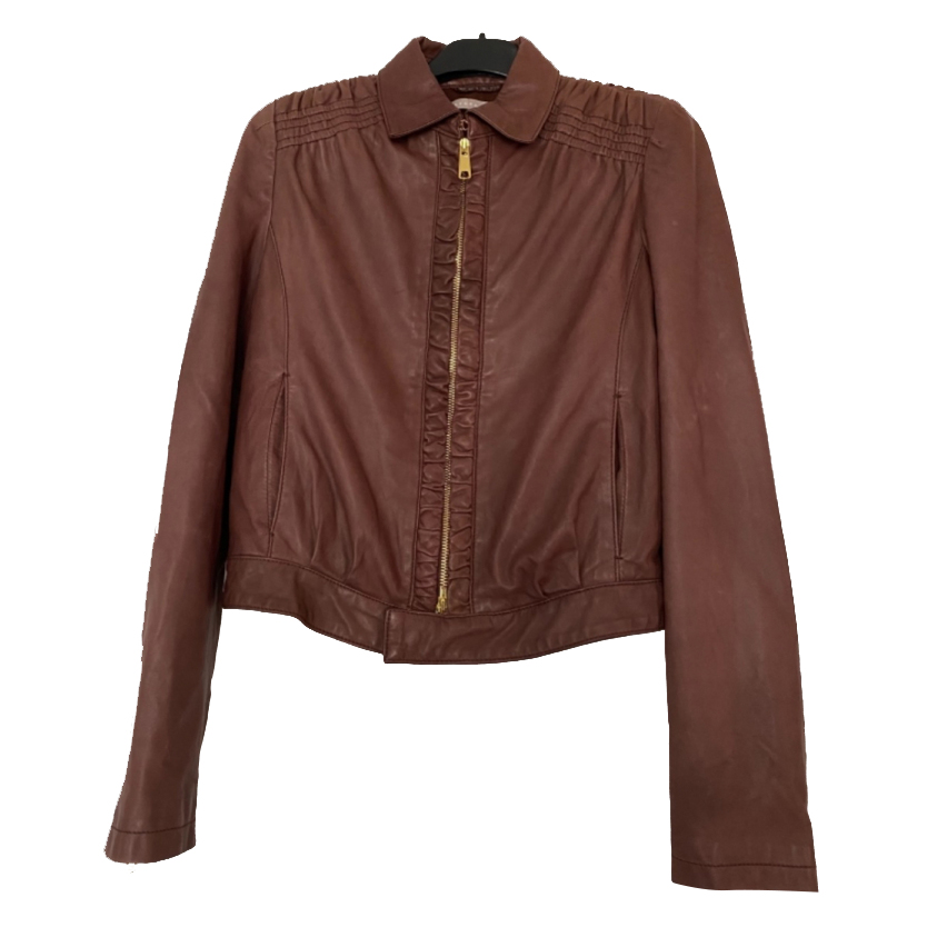 Stefanel Kurze Lederjacke