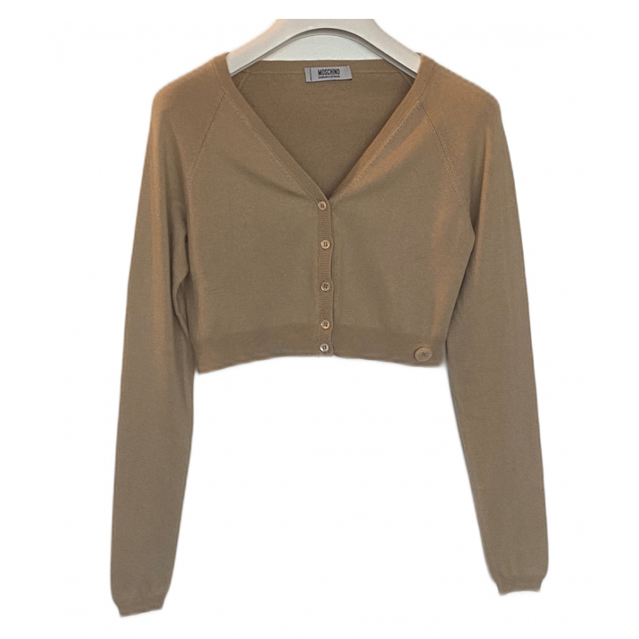 Moschino Cheap And Chic Cardigan boléro en cachemire beige