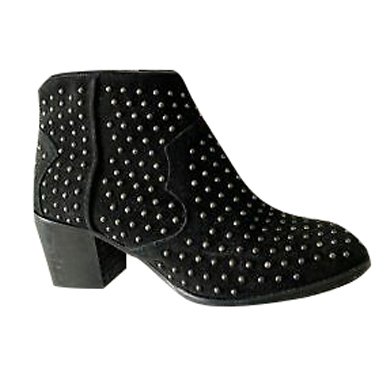 Zadig & Voltaire Molly Nieten-Stiefel aus Leder und Wildleder