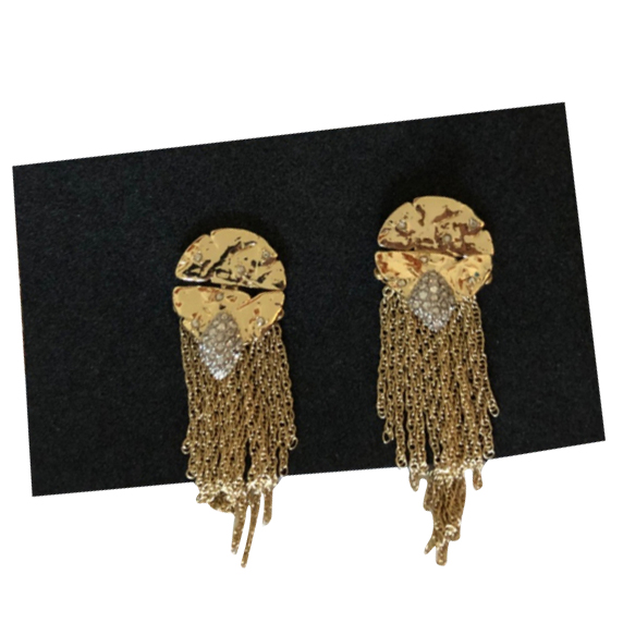Alexis Bittar Earrings 10kt yellow gold with crystals