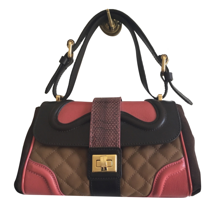 Moschino Cheap And Chic Mini bag bi material leather suede