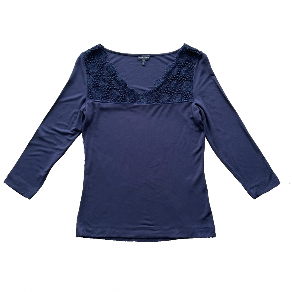 Rena Lange Pretty, feminine Rena Lange top with lovely lace overlay!