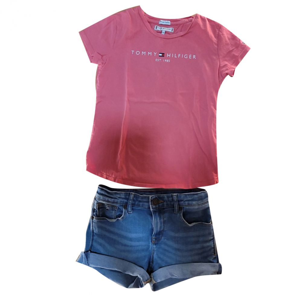 Tommy Hilfiger Set aus Shorts und T-Shirt Größe 10 Jahre Mädchen