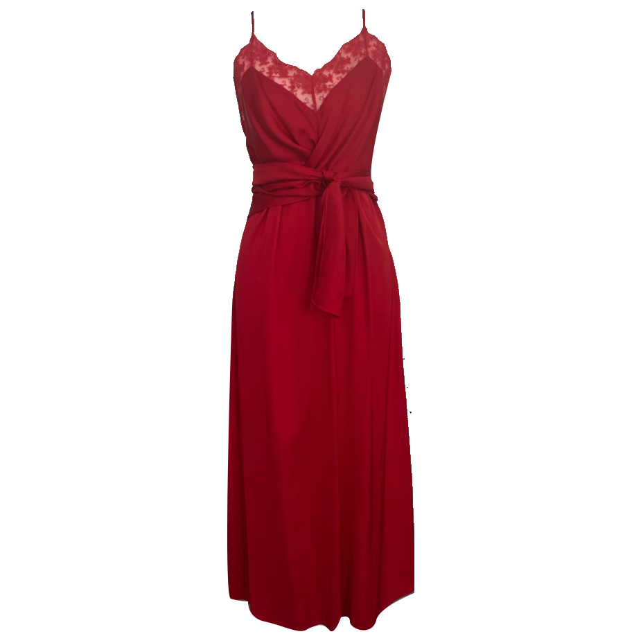 Sandro Lace and satin Sandro red dress