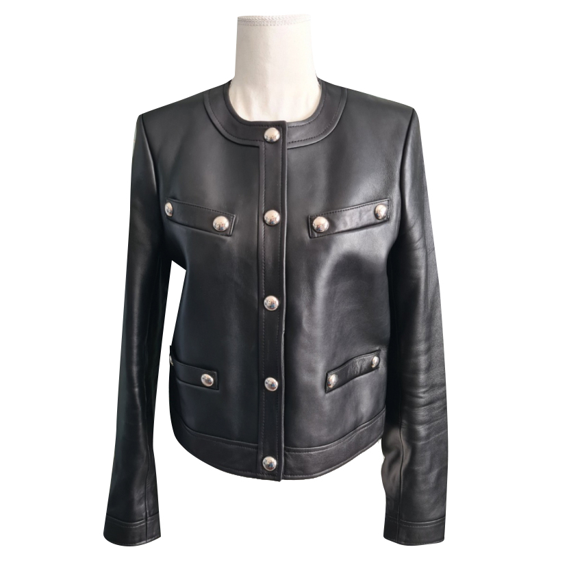 Blouson en cuir d'agneau Claudie Pierlot MyPrivateDressing