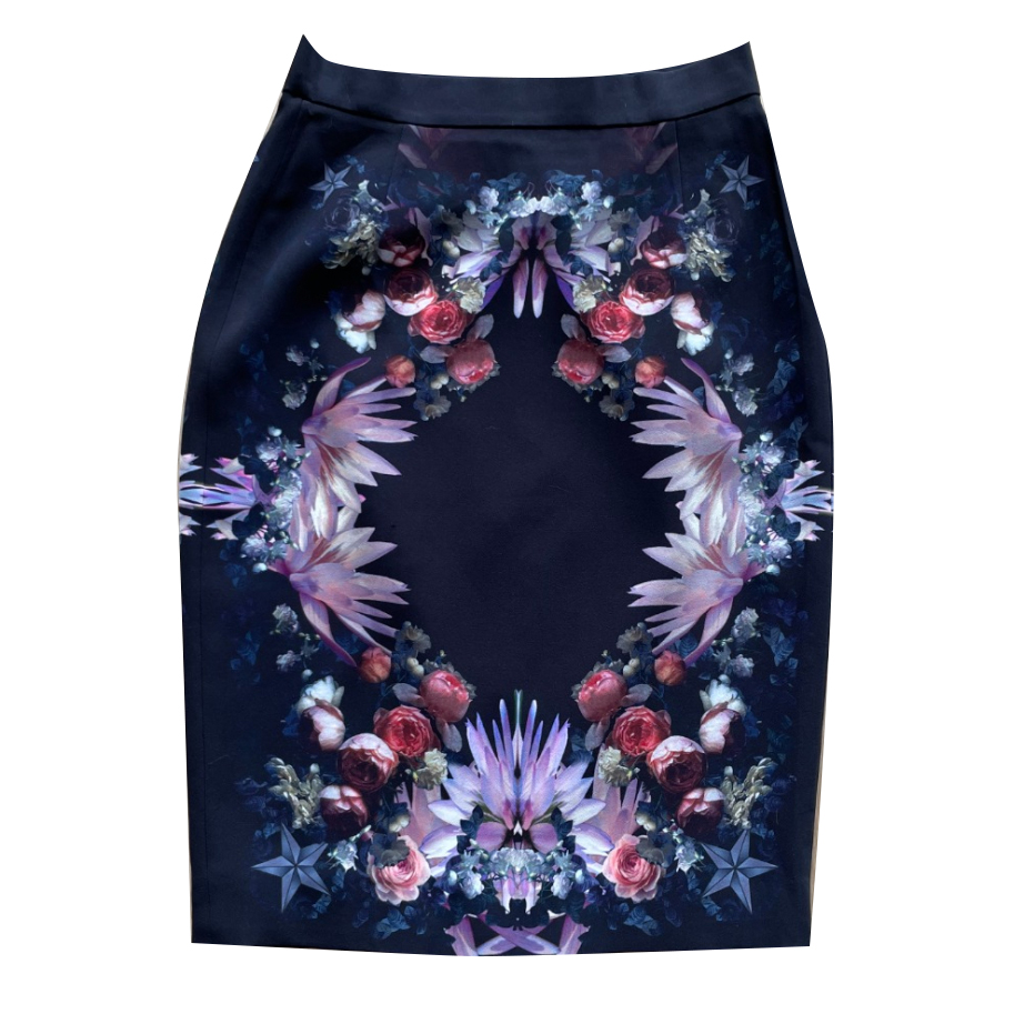 Givenchy Superbe - et rare - jupe florale Givenchy à fermeture éclair.