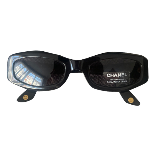 Vintage Chanel Sunglasses 4024 Sapphire Blue Silver Frames VERY RARE  eBay