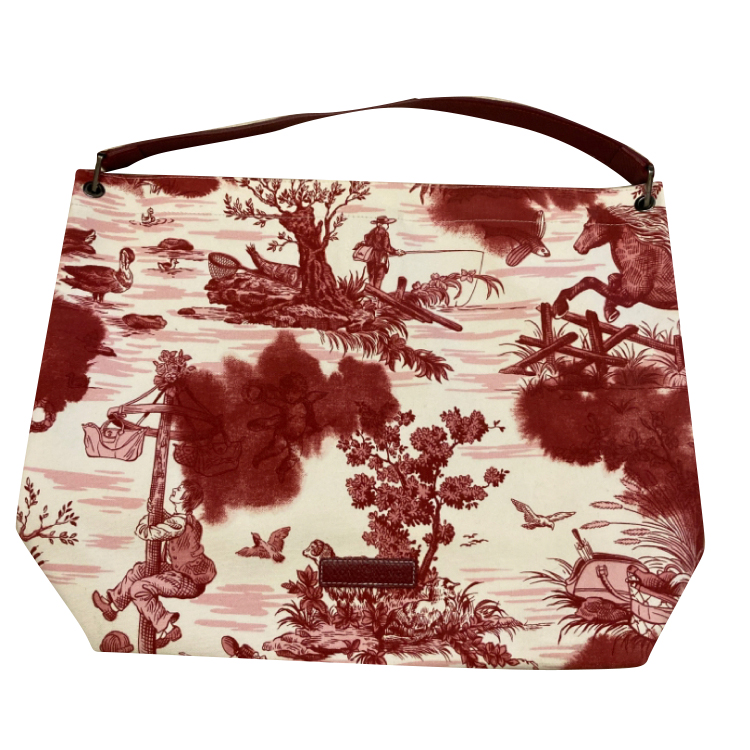 Longchamp Sac porté épaule / toile de jouy