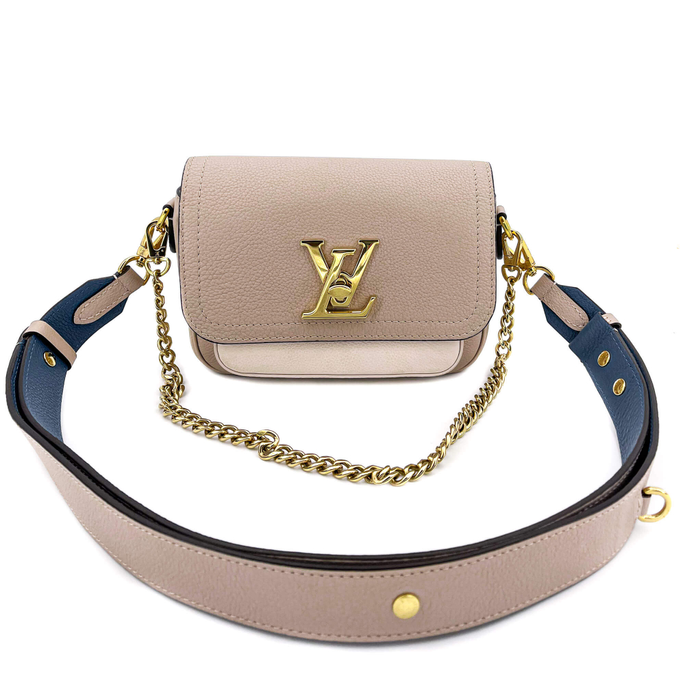 Louis Vuitton Lockme Tender Gris Leather Shoulder Bag