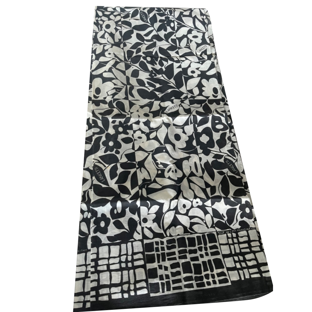 Lancetti Spring floral cotton scarf/ pareo