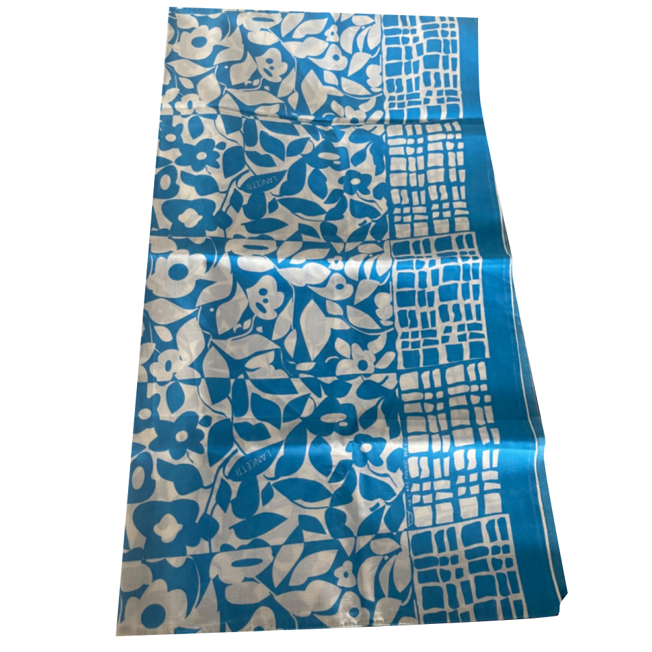 Lancetti Spring floral cotton scarf/ pareo