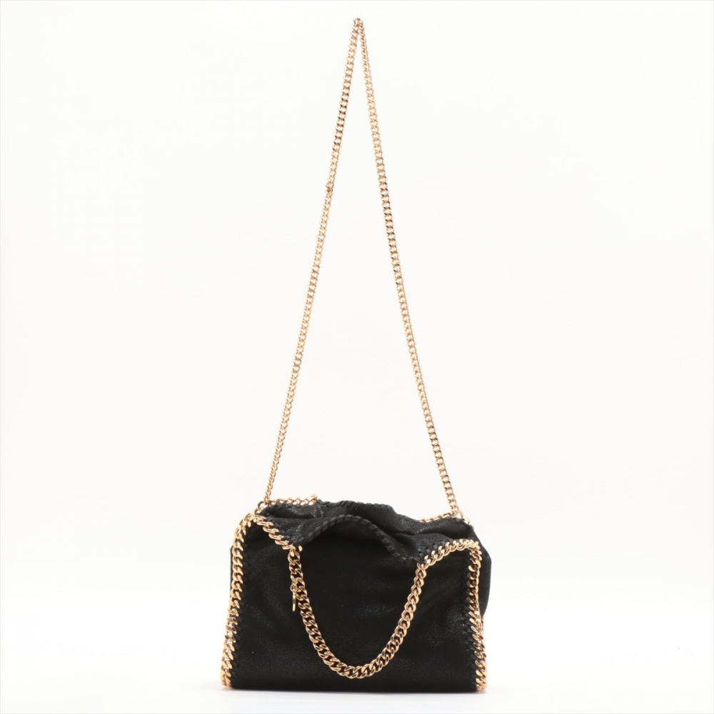 Stella McCartney Falabella Mini Vegan Fabric Black Bag