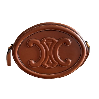 Celine SAC OVALE CUIR TRIOMPHE VEAU LISSE TAN