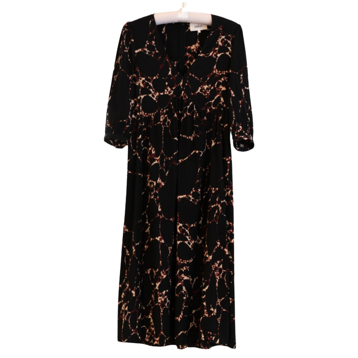 ba&sh Robe midi à motif abstrait Mosiris