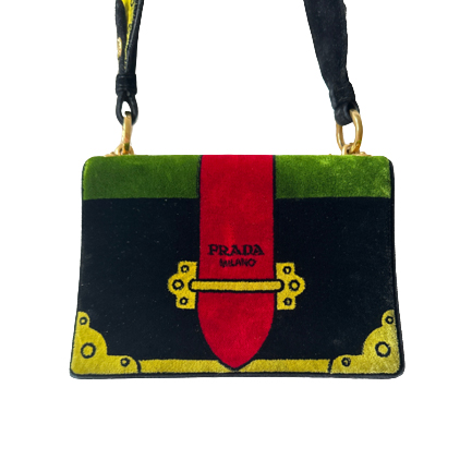 Prada Sac en velours Cahier