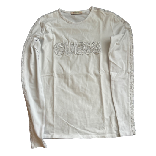 Guess T-shirt 'Sequined-Logo' pour Femmes