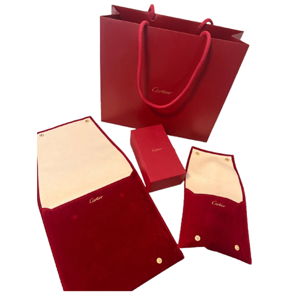 Cartier 2 Reiseetuis für Schmuck und 1 Reinigungsset