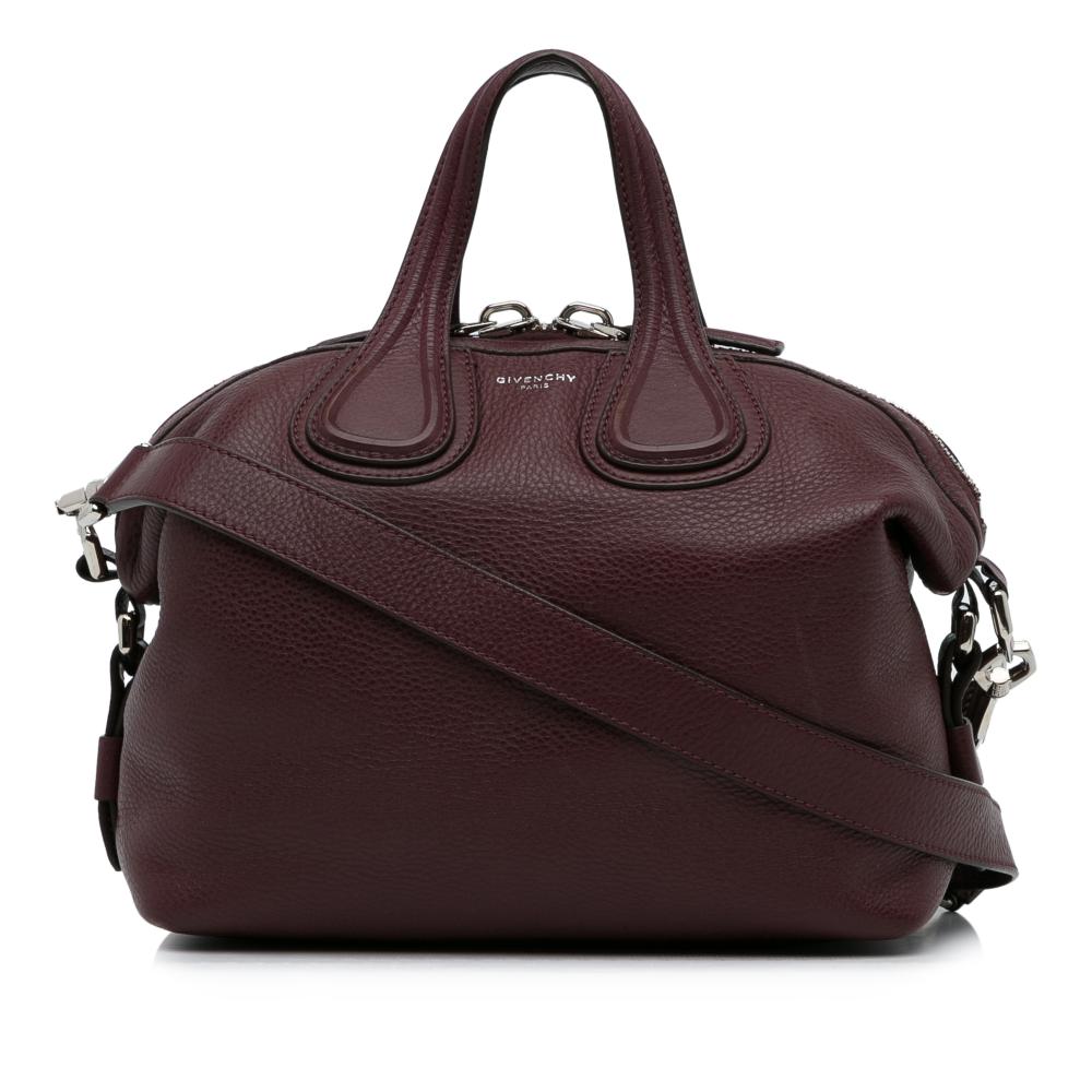 Balenciaga AB Balenciaga Red Burgundy Calf Leather Nightingale Satchel Italy