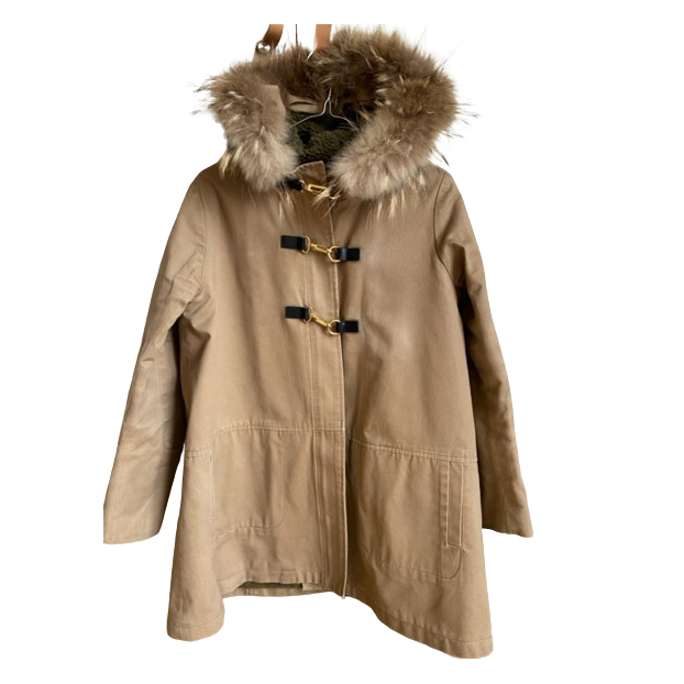 Maje Parka mit Pelzkapuze