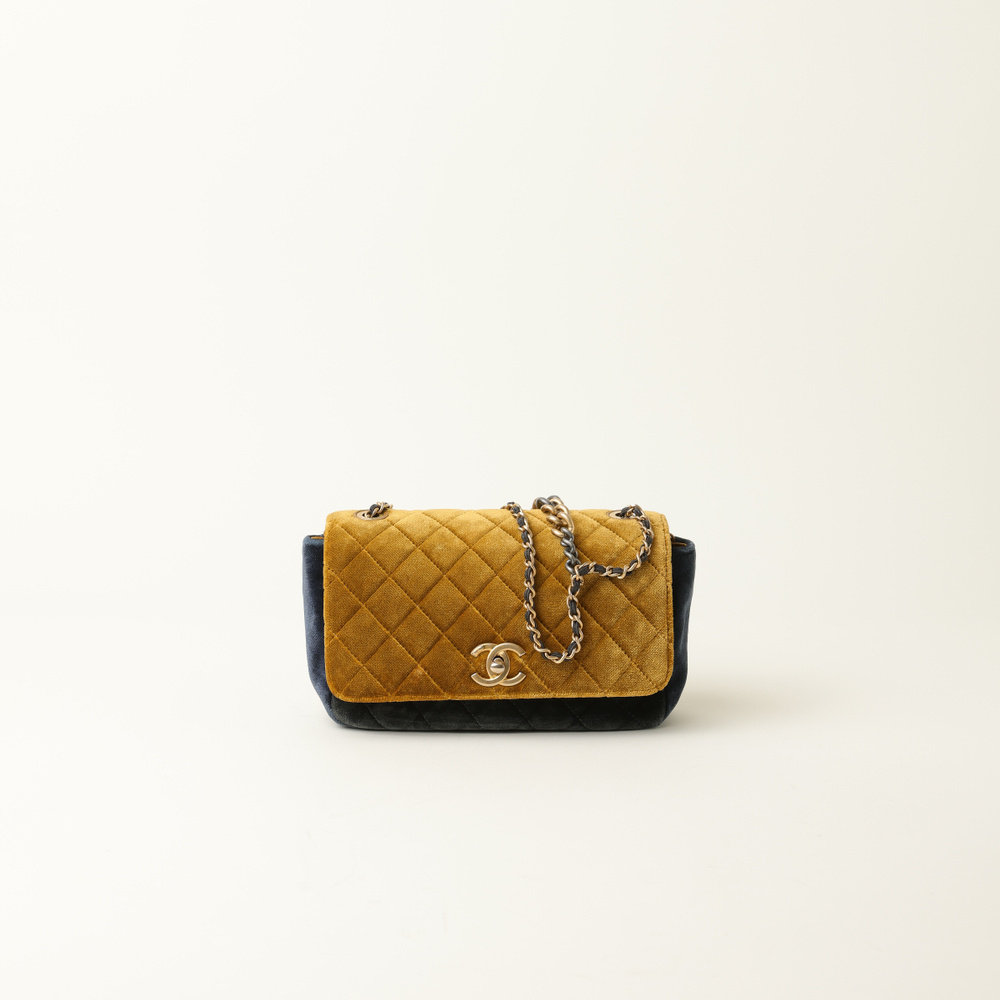 Chanel Camellia Suede Flap Bag