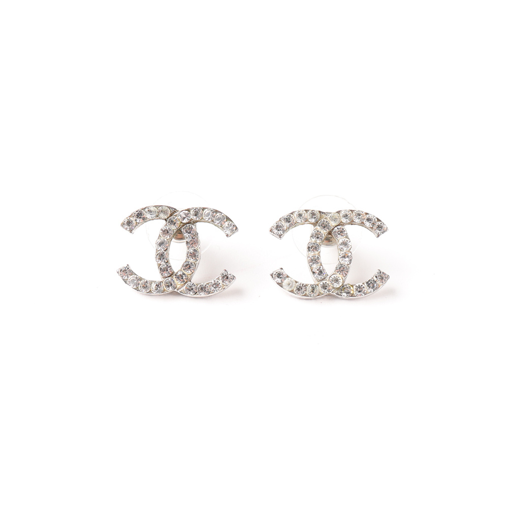 Chanel CC Rhinestone Earrings