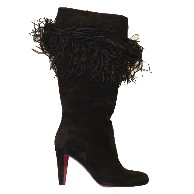 Christian Louboutin Bottes à franges noir