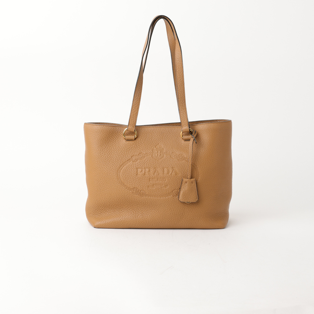 Prada Jacquard Leather Tote Bag