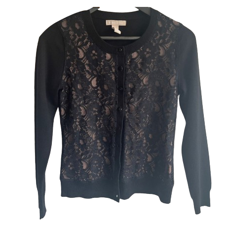 Ann Taylor Cardigan laine en dentelle