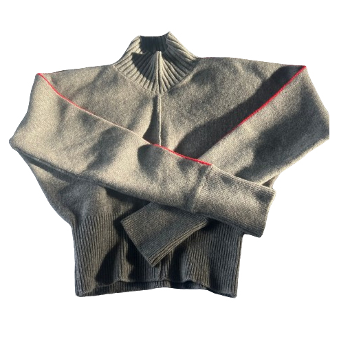 Victoria Beckham Pull court avec détails rouges sur les bras