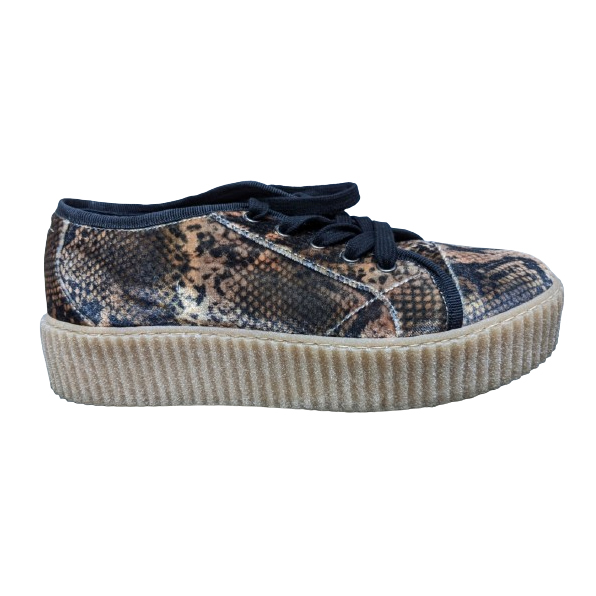 Maison Martin Margiela Snake print velvet sneakers 39