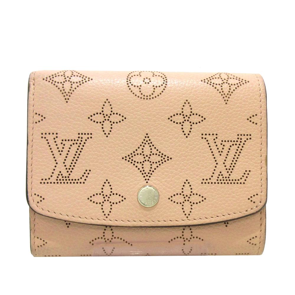 Louis Vuitton AB Louis Vuitton Pink Light Pink Calf Leather Monogram Mahina Iris Compact Wallet France
