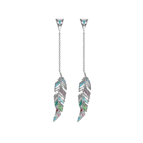 Thomas Sabo Sterling Silver Feather Earrings