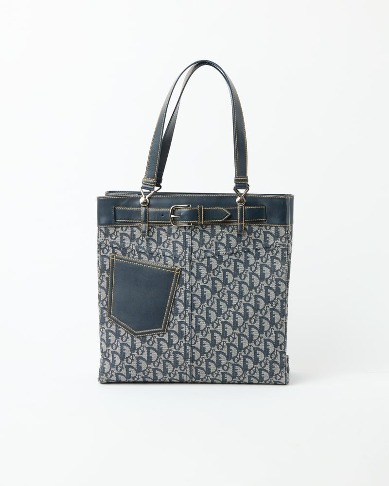 Christian Dior Diorissimo Denim Pocket Tote Bag