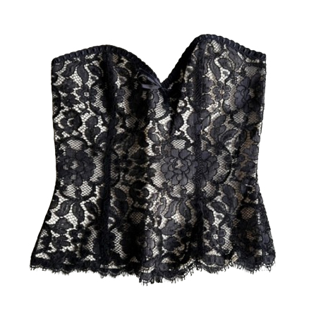 Georges Rech Neu blaues Spitzenkorsett/Spitzenkorsett FR38/IT42