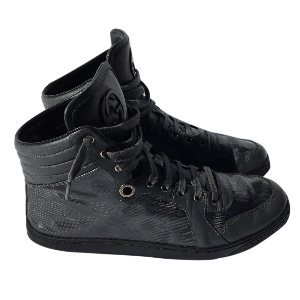 Gucci High Top Monogram Sneakers