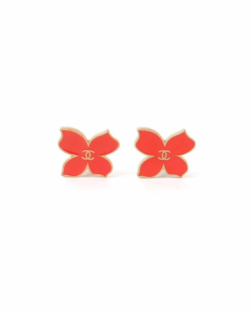Chanel Butterfly Cc Earrings