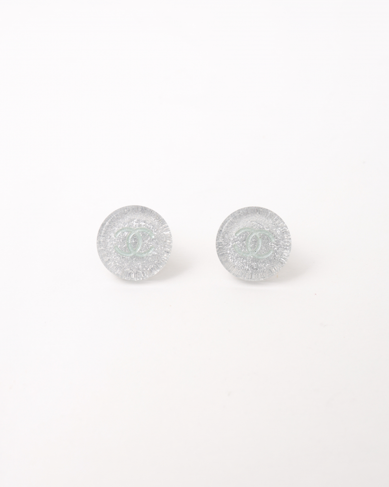 Chanel Cc Resin Earrings