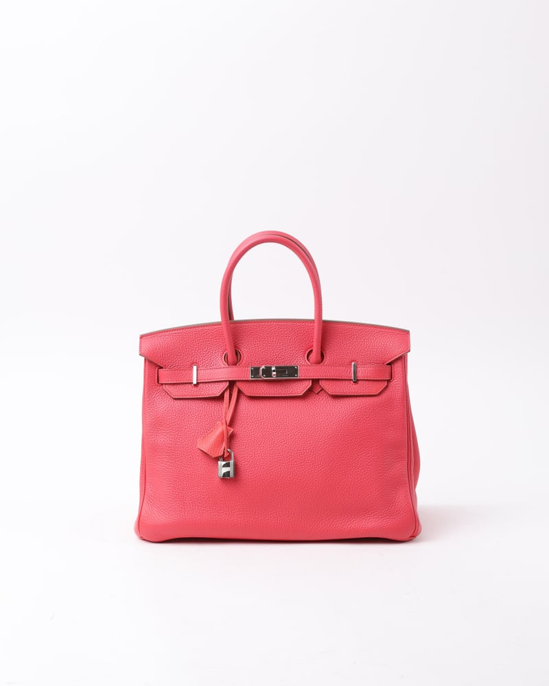 Hermès Birkin 35 Togo Rose Azalee Handbag