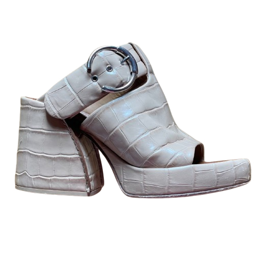 Chloé Croc-embossed chunky mules