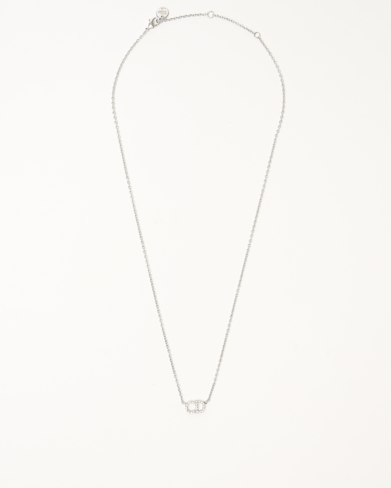 Christian Dior Petit Cd Rhinestone Necklace