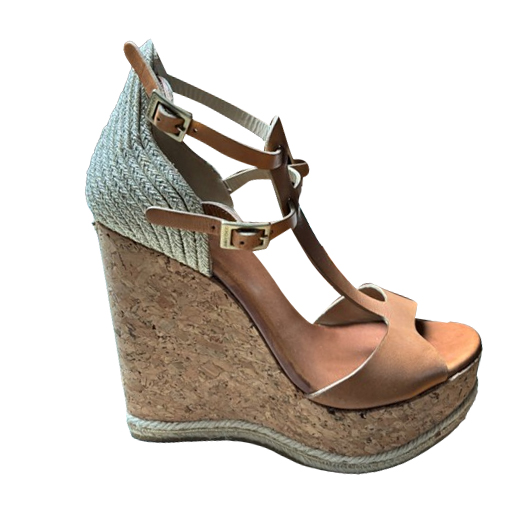 Jimmy Choo Wedges en liège et en cuir