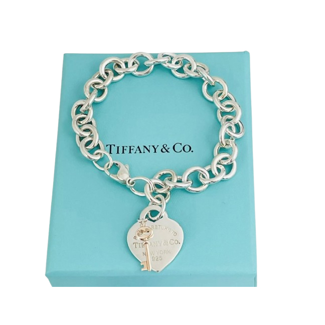 Return to Tiffany Heart Tag and Rubedo Key Charm Bracelet