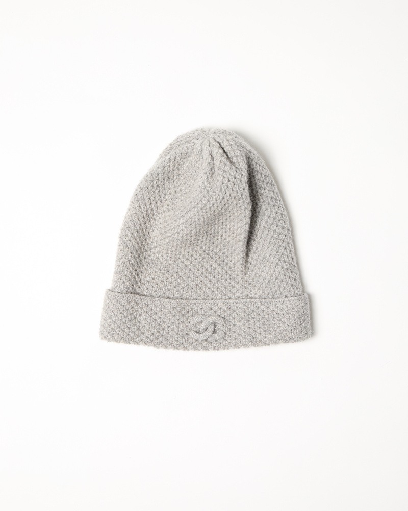 Chanel Coco Mark Knitted Cashmere Beanie