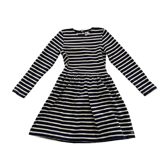Petit Bateau Robe en coton rayé