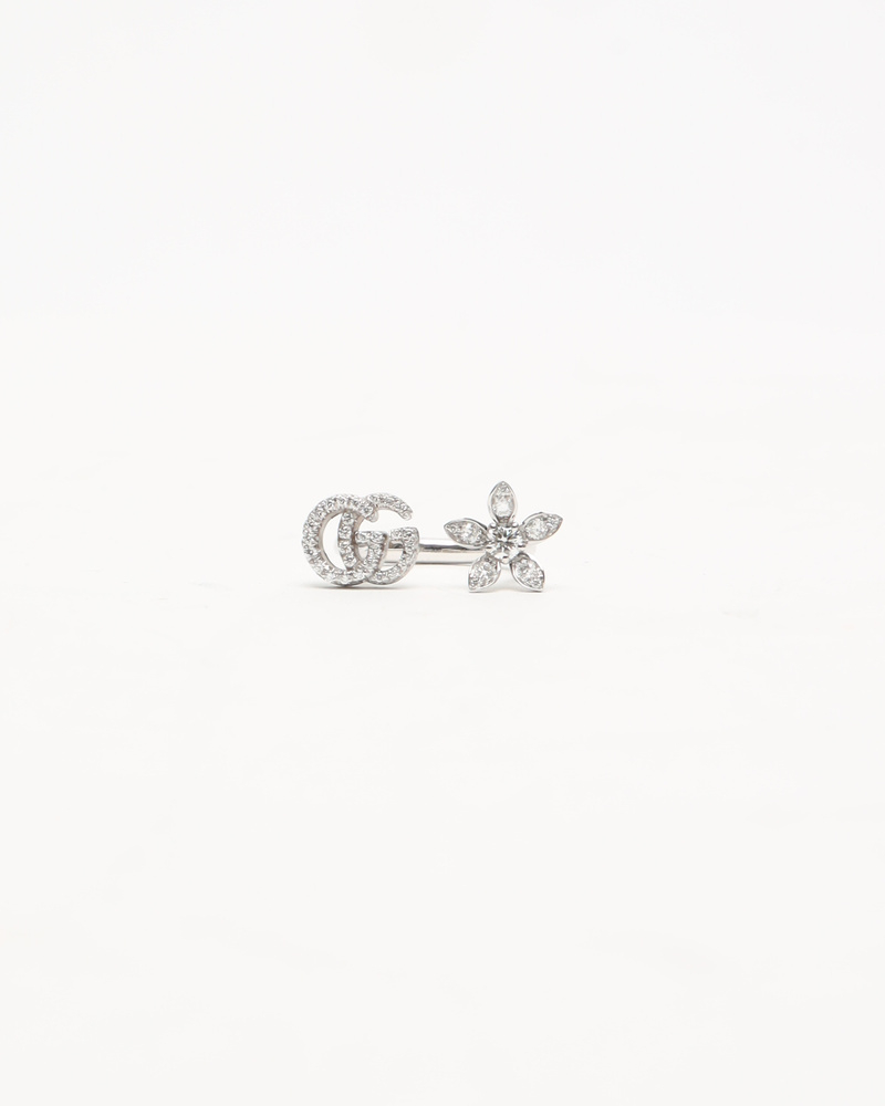 Gucci Flora Diamond White Gold Ring